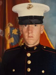 Christian Dwiggins as a young marine