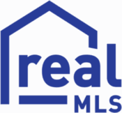 Real MLS logo, blue house outline with 
