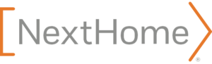 NextHome logo with orange brackets and gray text