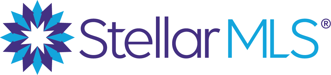 StellarMLS logo with stylized purple and blue starburst design