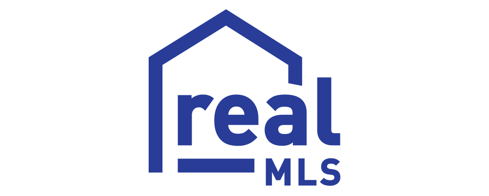 Real MLS logo with blue house outline and text